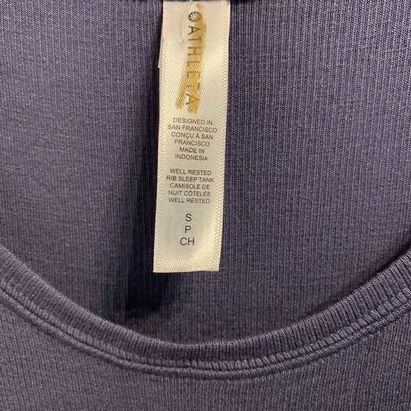 ATHLETA🥇 Well Rested Rib Sleep Tank Top Blue Size S - Picture 5 of 13